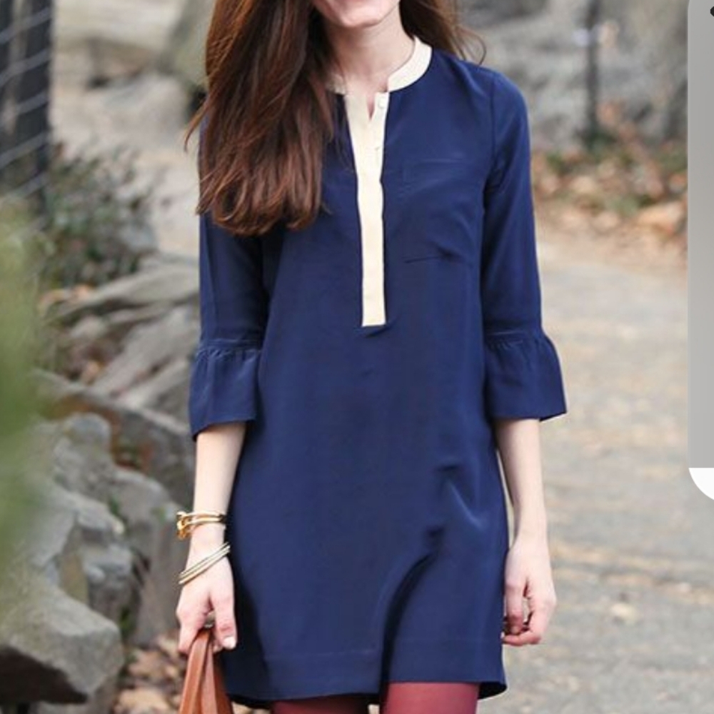 NWT JCrew Navy Silk Dress